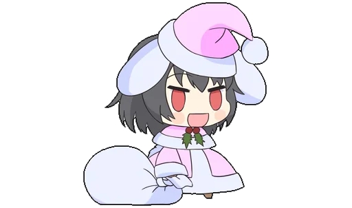🎄 Стикер «Touhou Padoru Chibi Characters» для Telegram