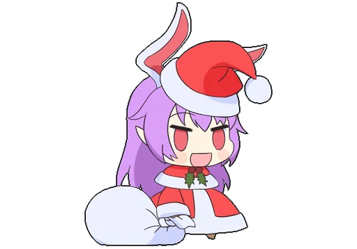 🎄 Стикер «Touhou Padoru Chibi Characters» для Telegram