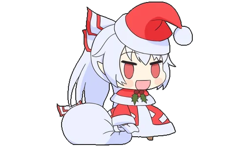 🎄 Стикер «Touhou Padoru Chibi Characters» для Telegram