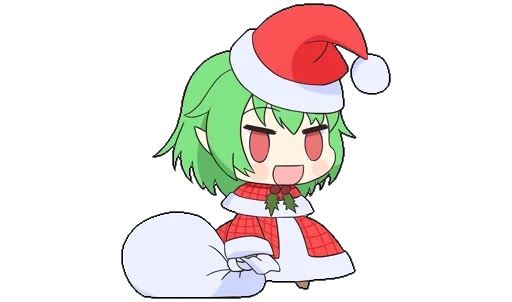 🎄 Стикер «Touhou Padoru Chibi Characters» для Telegram