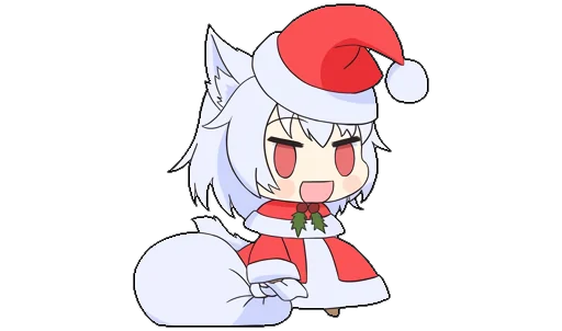 🎄 Стикер «Touhou Padoru Chibi Characters» для Telegram