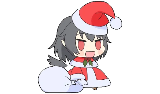🎄 Стикер «Touhou Padoru Chibi Characters» для Telegram