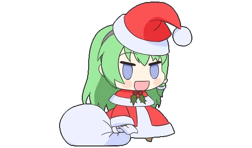 🎄 Стикер «Touhou Padoru Chibi Characters» для Telegram