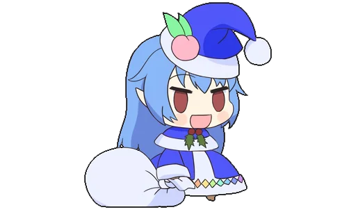 🎄 Стикер «Touhou Padoru Chibi Characters» для Telegram