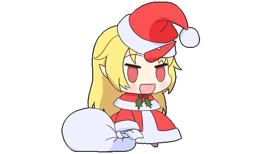 🎄 Стикер «Touhou Padoru Chibi Characters» для Telegram