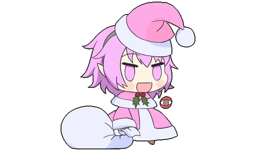 🎄 Стикер «Touhou Padoru Chibi Characters» для Telegram