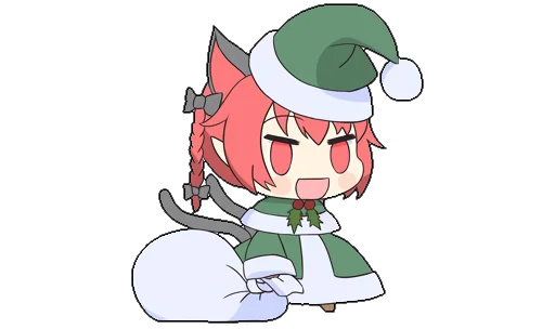 🎄 Стикер «Touhou Padoru Chibi Characters» для Telegram