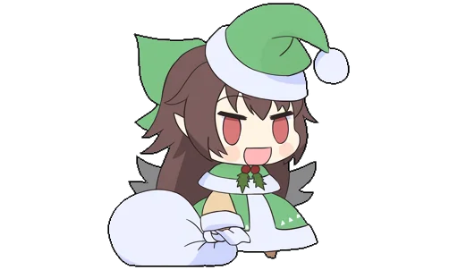 🎄 Стикер «Touhou Padoru Chibi Characters» для Telegram