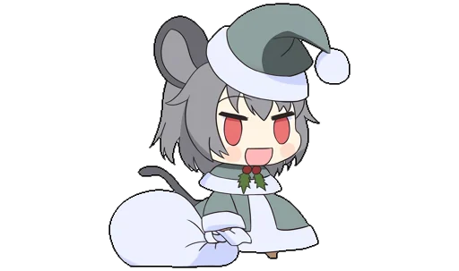🎄 Стикер «Touhou Padoru Chibi Characters» для Telegram