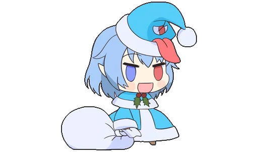 🎄 Стикер «Touhou Padoru Chibi Characters» для Telegram