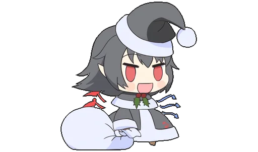 🎄 Стикер «Touhou Padoru Chibi Characters» для Telegram