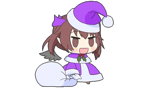 🎄 Стикер «Touhou Padoru Chibi Characters» для Telegram