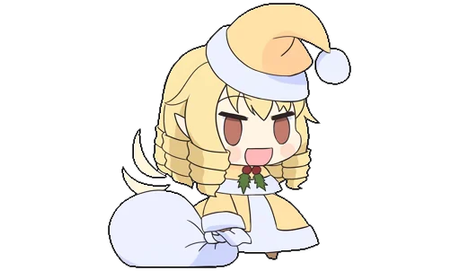 🎄 Стикер «Touhou Padoru Chibi Characters» для Telegram