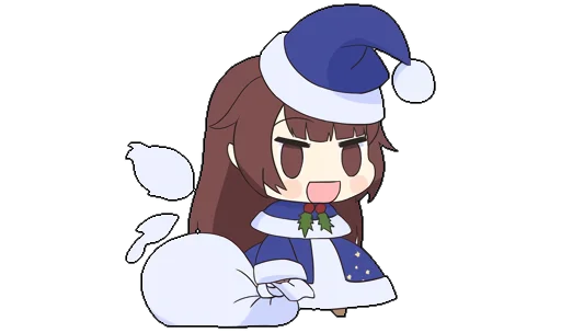 🎄 Стикер «Touhou Padoru Chibi Characters» для Telegram