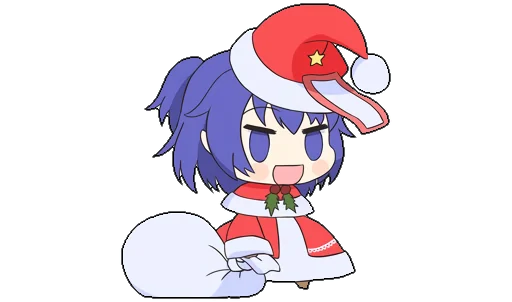 🎄 Стикер «Touhou Padoru Chibi Characters» для Telegram
