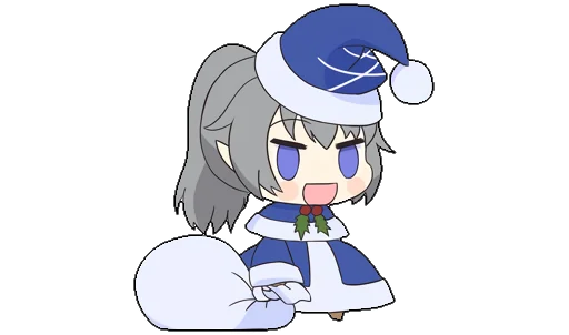 🎄 Стикер «Touhou Padoru Chibi Characters» для Telegram