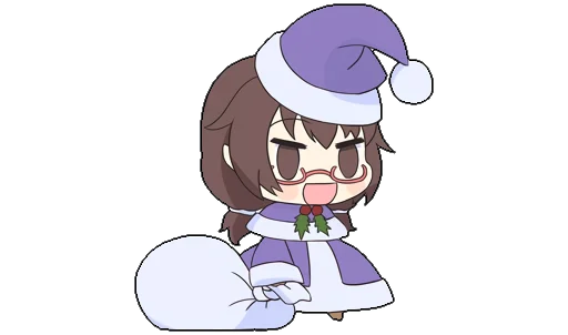 🎄 Стикер «Touhou Padoru Chibi Characters» для Telegram