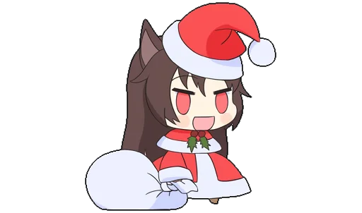 🎄 Стикер «Touhou Padoru Chibi Characters» для Telegram
