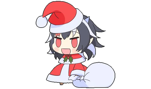🎄 Стикер «Touhou Padoru Chibi Characters» для Telegram