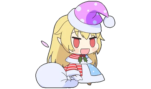 🎄 Стикер «Touhou Padoru Chibi Characters» для Telegram