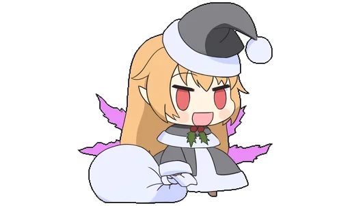🎄 Стикер «Touhou Padoru Chibi Characters» для Telegram