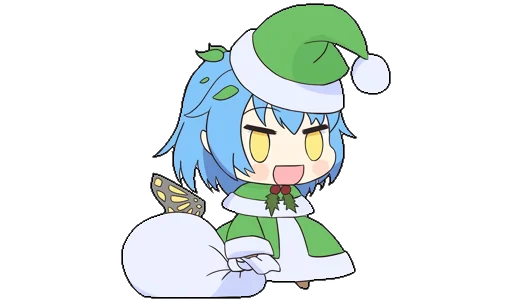 🎄 Стикер «Touhou Padoru Chibi Characters» для Telegram