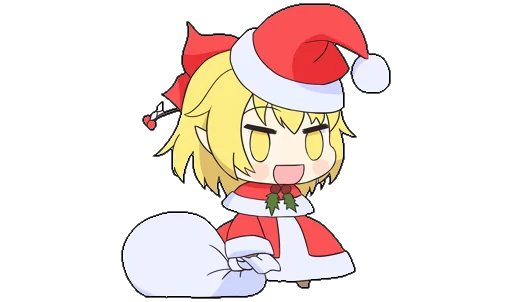 🎄 Стикер «Touhou Padoru Chibi Characters» для Telegram
