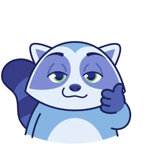 Стикерпак Енот для Telegram