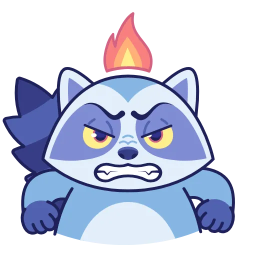 😡 Стикер «Енот» для Telegram