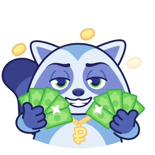 🤑 Стикер «Енот» для Telegram