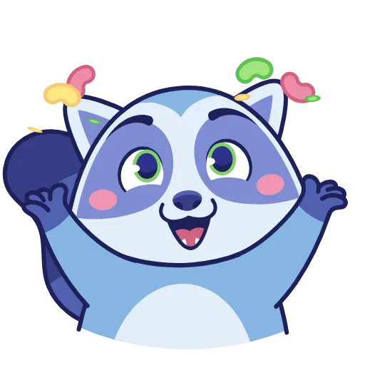 🥳 Стикер «Енот» для Telegram