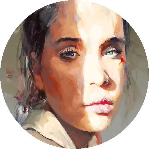 😃 Стикер «Painted Girls» для Telegram