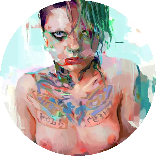 😃 Стикер «Painted Girls» для Telegram