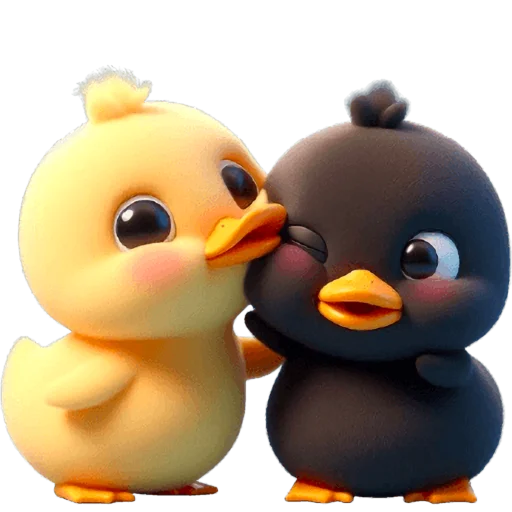 😘 Стикер «Парные утятки» для Telegram