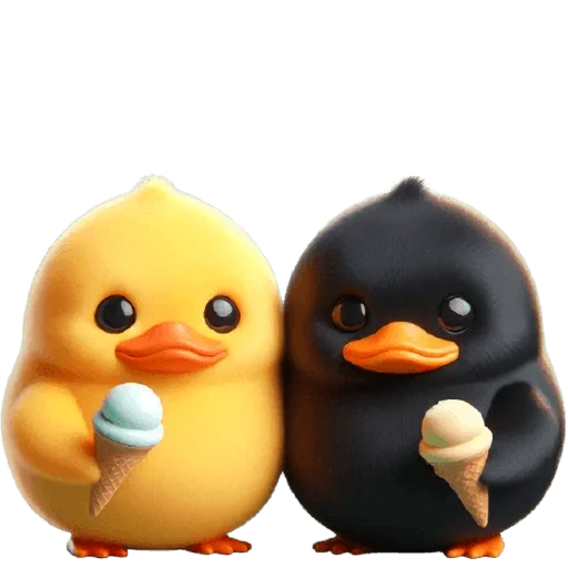🍦 Стикер «Парные утятки» для Telegram