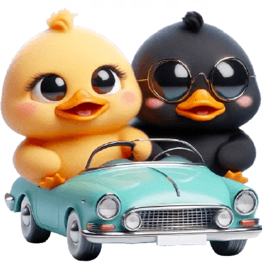 🚗 Стикер «Парные утятки» для Telegram