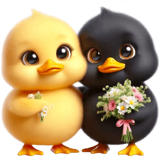 💐 Стикер «Парные утятки» для Telegram
