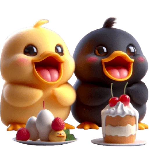 🧁 Стикер «Парные утятки» для Telegram