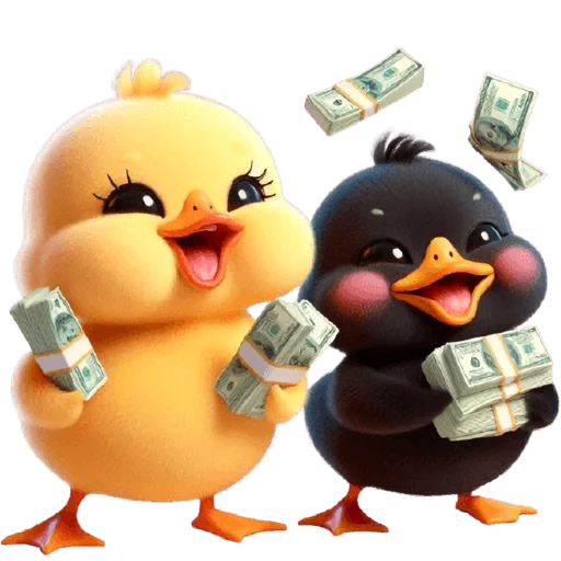 💵 Стикер «Парные утятки» для Telegram