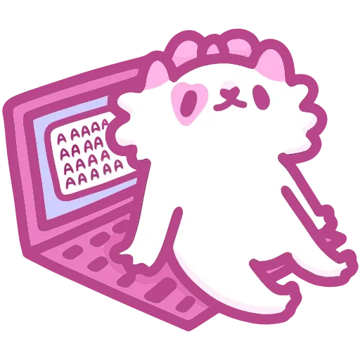 ⌨ Эмодзи «Кошечка Смешнявка» для Telegram