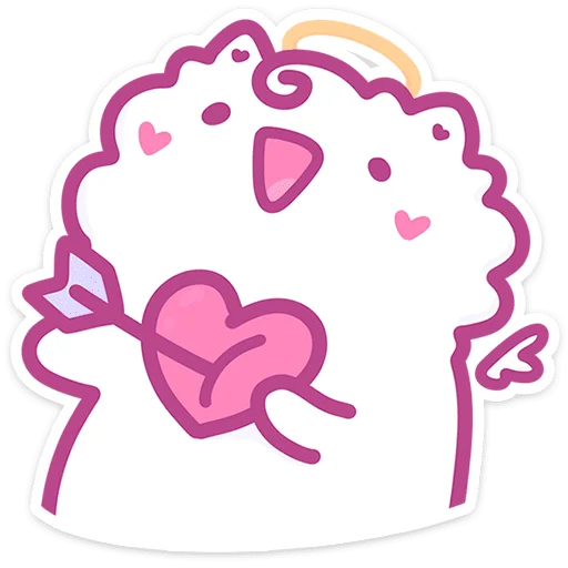 💘 Стикер «Ангелок и Чертёнок без надписей» для Telegram