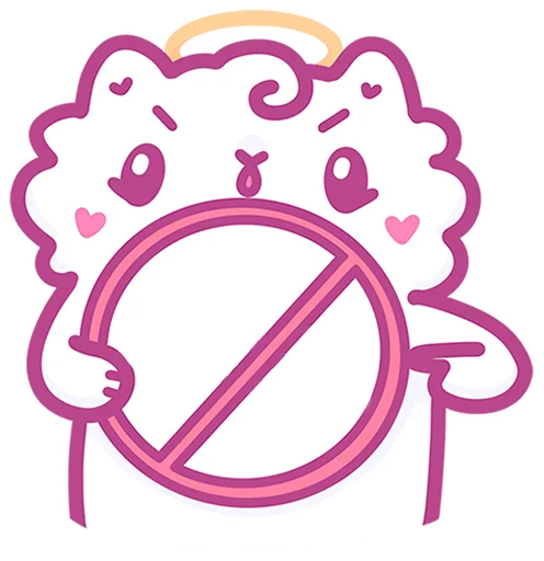 🫤 Стикер «Ангелок и Чертёнок без надписей» для Telegram