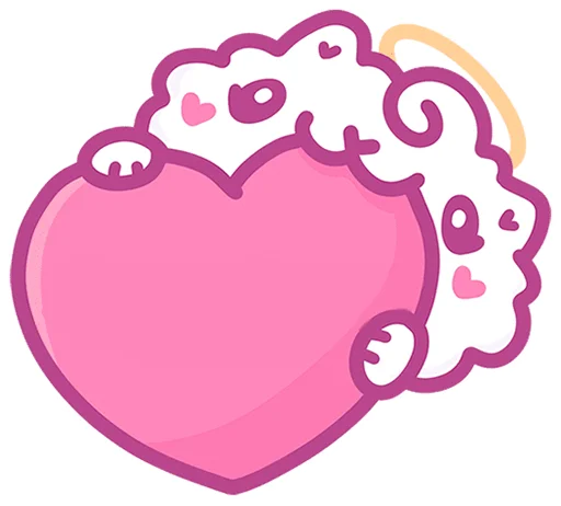 ❤ Стикер «Ангелок и Чертёнок без надписей» для Telegram
