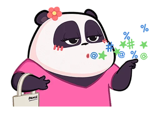 🐼 Стикер «Naughty Panda Pange» для Telegram