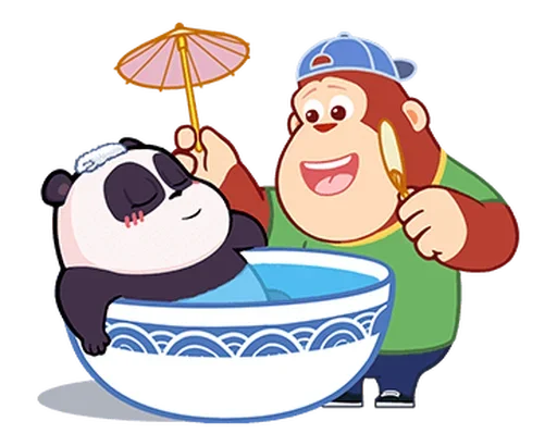 🐼 Стикер «Naughty Panda Pange» для Telegram