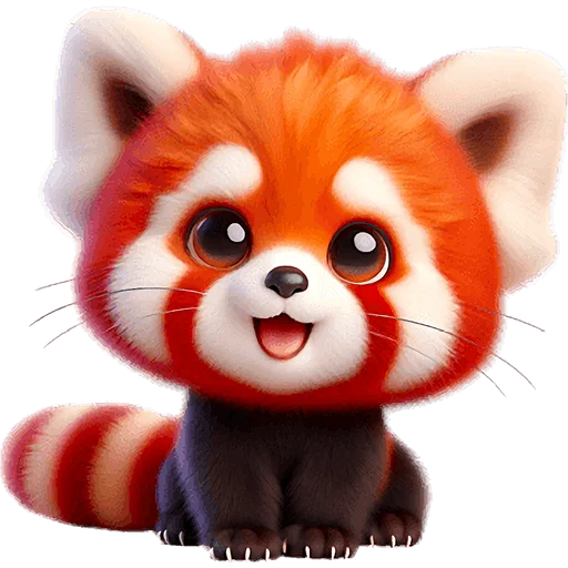 😋 Стикер «Красная панда» для Telegram