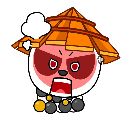 😡 Стикер «Panda Warrior» для Telegram