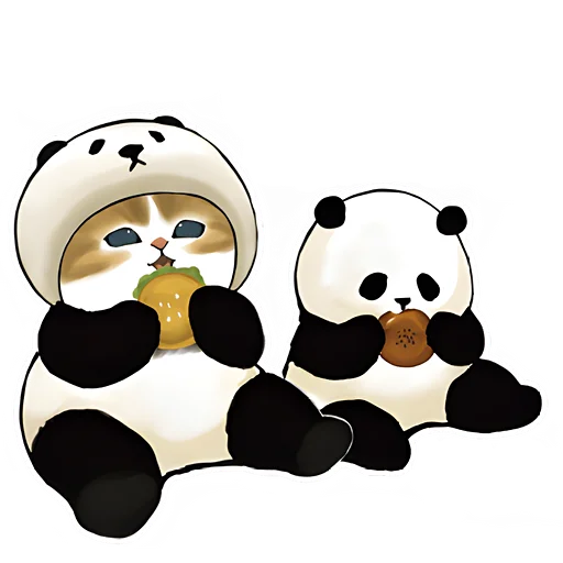 😋 Стикер «Панда и Нян» для Telegram