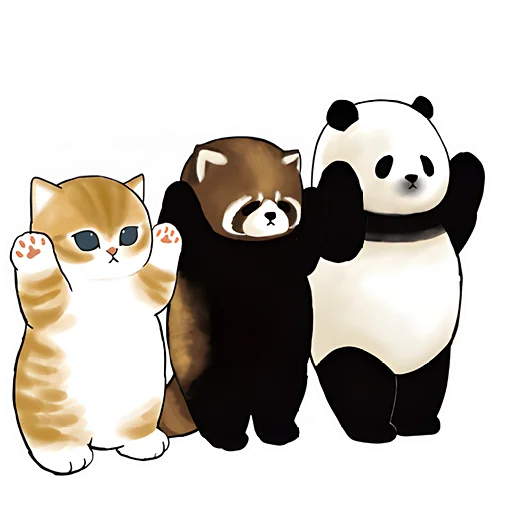 🥺 Стикер «Панда и Нян» для Telegram