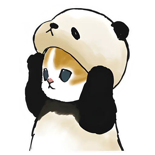 😯 Стикер «Панда и Нян» для Telegram